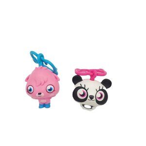Moshi Monsters McDonald 2012 Backpack Clip Keychain Lot 2x‎  Poppet Panda